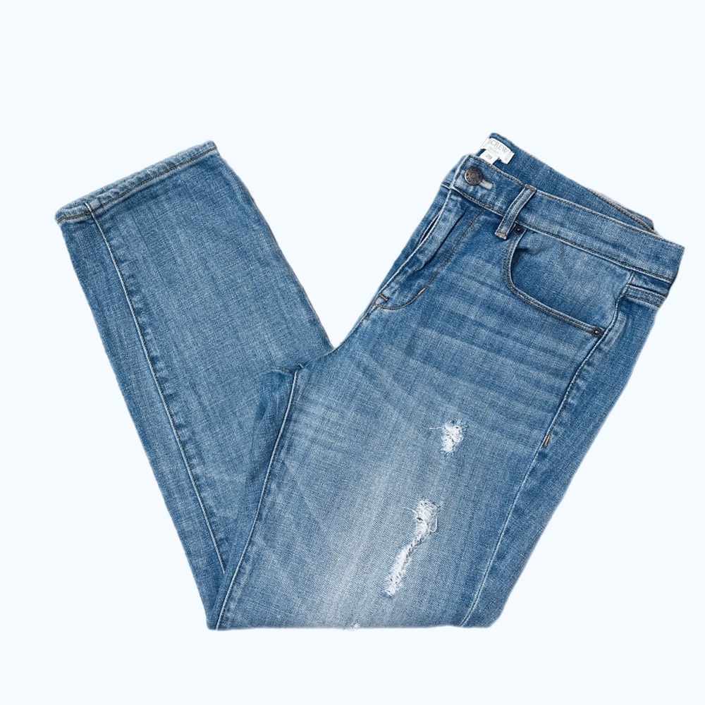 J. Crew Factory Light Wash Distressed Blue Jeans Size 29
